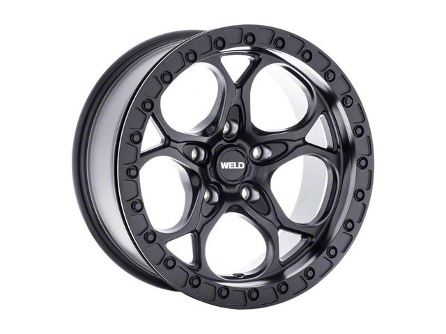 Weld Off-Road Ledge True Beadlock Satin Black Wheel; 17x9 (20-24 Jeep Gladiator JT)