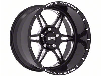 Weld Off-Road Cheyenne Six XT Gloss Black Milled 6-Lug Wheel; 22x12; -51mm Offset (2024 Tacoma)