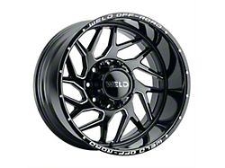 Weld Off-Road Fulcrum Gloss Black Milled 6-Lug Wheel; 20x9; 0mm Offset (16-23 Tacoma)