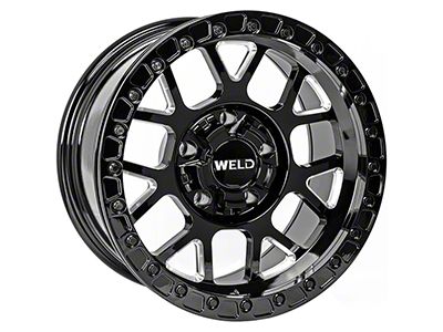 Weld Off-Road Cinch Beadlock Gloss Black Milled 6-Lug Wheel; 17x9; -12mm Offset (22-24 Tundra)