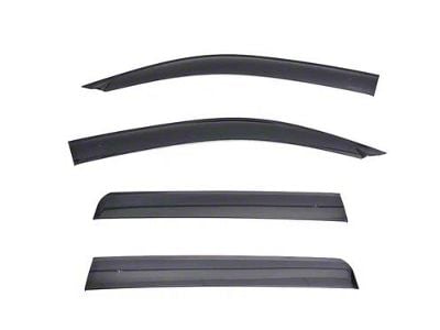 WELLvisors Premium Series Taped-on Window Visors Wind Deflectors; Front and Rear; Dark Tint (24-25 Tacoma Double Cab)