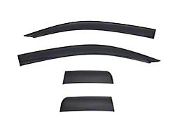 WELLvisors Premium Series Taped-on Window Visors Wind Deflectors; Front and Rear; Dark Tint (2024 Tacoma Xtra Cab)