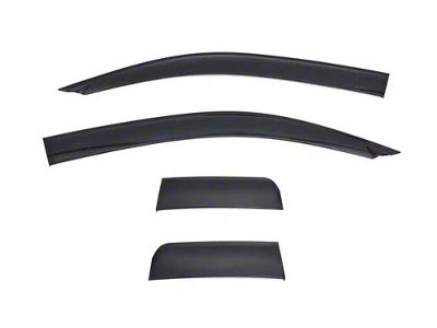 WELLvisors Premium Series Taped-on Window Visors Wind Deflectors; Front and Rear; Dark Tint (24-25 Tacoma Xtra Cab)