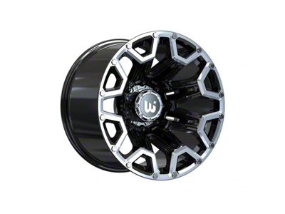 Wesrock Wheels Blaze Gloss Black Machined Silver Decorative Bolts 6-Lug Wheel; 20x10; -12mm Offset (04-15 Titan)