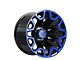 Wesrock Wheels Blaze Gloss Black Machined with Blue Tint and Silver Decorative Bolts 6-Lug Wheel; 20x12; -44mm Offset (04-15 Titan)