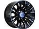 Wesrock Wheels Maverick Gloss Black Milled with Blue Tint 6-Lug Wheel; 20x10; -12mm Offset (04-15 Titan)