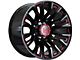 Wesrock Wheels Maverick Gloss Black Milled with Red Tint 6-Lug Wheel; 20x10; -12mm Offset (04-15 Titan)