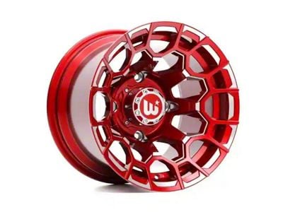 Wesrock Wheels Spur Candy Red Milled 6-Lug Wheel; 22x12; -44mm Offset (04-15 Titan)