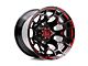 Wesrock Wheels Spur Gloss Black Milled with Red Tint 6-Lug Wheel; 20x10; -12mm Offset (04-15 Titan)