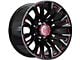 Wesrock Wheels Maverick Gloss Black Milled with Red Tint 6-Lug Wheel; 20x10; -12mm Offset (05-15 Tacoma)