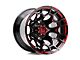 Wesrock Wheels Spur Gloss Black Milled with Red Tint 6-Lug Wheel; 22x12; -44mm Offset (05-15 Tacoma)