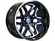 Wesrock Wheels Ranger Gloss Black Milled with Blue Tint 6-Lug Wheel; 22x12; -44mm Offset (10-24 4Runner)