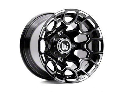 Wesrock Wheels Spur Gloss Black Milled 6-Lug Wheel; 22x12; -44mm Offset (10-24 4Runner)