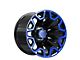 Wesrock Wheels Blaze Gloss Black Machined with Blue Tint and Silver Decorative Bolts 6-Lug Wheel; 20x10; -12mm Offset (2024 Tacoma)