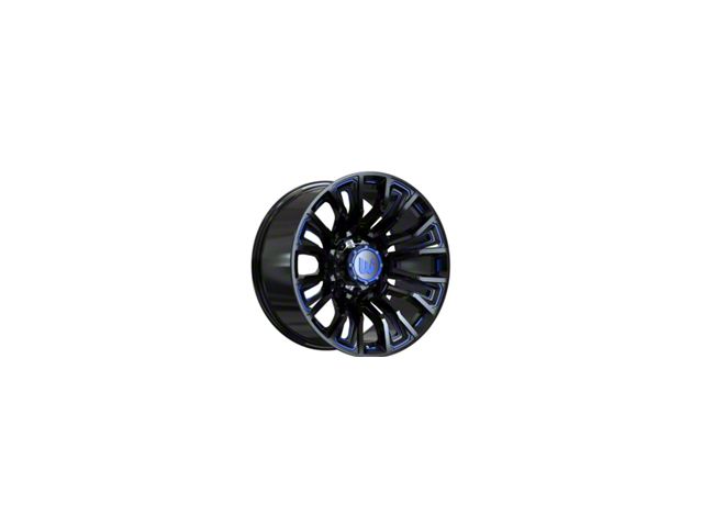 Wesrock Wheels Maverick Gloss Black Milled with Blue Tint 6-Lug Wheel; 20x10; -12mm Offset (2024 Tacoma)