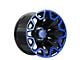 Wesrock Wheels Blaze Gloss Black Machined with Blue Tint and Silver Decorative Bolts 6-Lug Wheel; 20x10; -12mm Offset (03-09 4Runner)