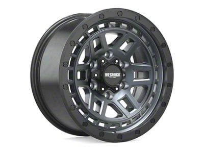 Wesrock Wheels BT-26 Anthracite with Black Simulated Beadlock 6-Lug Wheel; 18x9; 0mm Offset (22-24 Bronco Raptor)