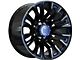 Wesrock Wheels Maverick Gloss Black Milled with Blue Tint 6-Lug Wheel; 20x10; -12mm Offset (22-24 Bronco Raptor)