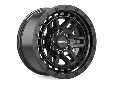 Wesrock Wheels BT-26 Black Machined Wheel; 18x9; 0mm Offset (76-86 Jeep CJ7)