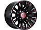 Wesrock Wheels Maverick Gloss Black Milled with Red Tint 6-Lug Wheel; 20x10; -12mm Offset (16-24 Titan XD)