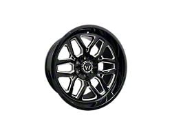 Western Wheels RANGER Gloss Black with Milling Spokes 6-Lug Wheel; 22x12; -44mm Offset (03-09 4Runner)