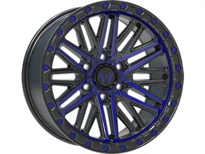 Western Wheels AL04 Blue Machined Face with Black Lip 6-Lug Wheel; 20x10; -12mm Offset (05-15 Tacoma)