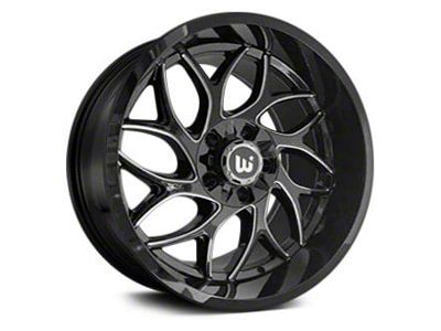 Western Wheels DUKE Gloss Black with Milling Spokes 5-Lug Wheel; 20x10; -12mm Offset (07-13 Tundra)