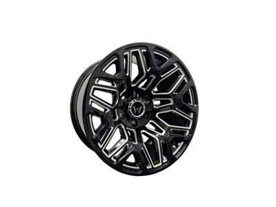 Western Wheels TUNDRA Gloss Black with Milling Spokes 5-Lug Wheel; 20x10; -12mm Offset (07-13 Tundra)