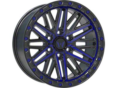 Western Wheels AL04 Blue Machined Face with Black Lip 6-Lug Wheel; 20x10; -12mm Offset (16-23 Tacoma)