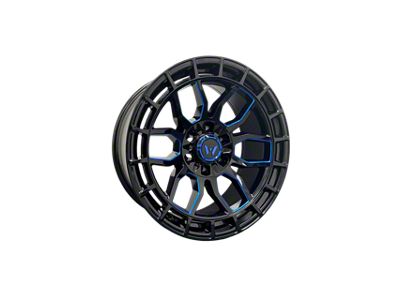 Western Wheels TR70 Gloss Black with Blue Milling 6-Lug Wheel; 20x9; -12mm Offset (16-23 Tacoma)