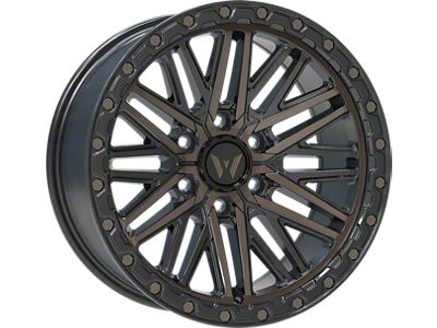 Western Wheels AL04 Bronze Machined Face with Black Lip 6-Lug Wheel; 20x10; -12mm Offset (21-25 Bronco, Excluding Raptor)