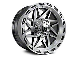 Western Wheels BOULDER Brush Face with Gloss Black Lip 6-Lug Wheel; 20x10; -12mm Offset (10-24 4Runner)