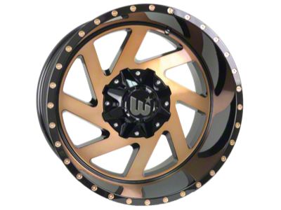 Western Wheels CACTUS Bronze Face with Gloss Black Lip Wheel; 20x12; -44mm Offset (84-01 Jeep Cherokee XJ)