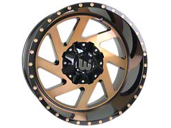 Western Wheels CACTUS Bronze Face with Gloss Black Lip Wheel; 22x12; -44mm Offset (84-01 Jeep Cherokee XJ)