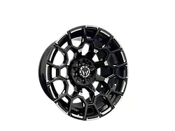 Western Wheels SPUR Gloss Black with Milling Spokes Wheel; 22x12; -44mm Offset (84-01 Jeep Cherokee XJ)