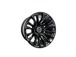 Western Wheels MAVERICK Gloss Black with Milling Spokes Wheel; 20x10; -24mm Offset (93-98 Jeep Grand Cherokee ZJ)