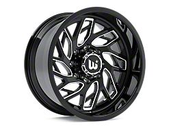 Western Wheels MS83 Gloss Black with Milling Spokes Wheel; 20x10; -24mm Offset (05-10 Jeep Grand Cherokee WK)