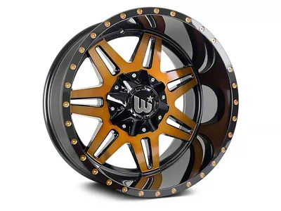 Western Wheels TRAIL2 Gloss Black with Bronze Face and Spot Wheel; 20x12; -44mm Offset (11-21 Jeep Grand Cherokee WK2)