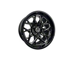 Western Wheels EDGE Gloss Black with Milling Spokes Wheel; 20x12; -44mm Offset (22-25 Jeep Grand Cherokee WL)