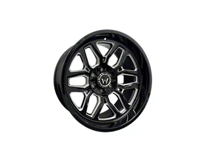 Western Wheels RANGER Gloss Black with Milling Spokes Wheel; 20x10; -24mm Offset (07-18 Jeep Wrangler JK)