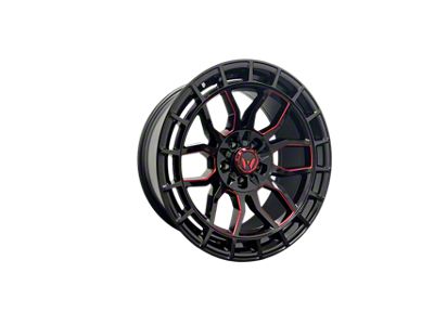 Western Wheels TR70 Gloss Black with Red Milling Wheel; 20x9; 0mm Offset (07-18 Jeep Wrangler JK)