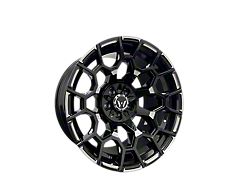 Western Wheels SPUR Gloss Black with Milling Spokes Wheel; 22x12; -44mm Offset (97-06 Jeep Wrangler TJ)