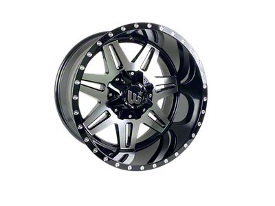 Western Wheels TRAIL2 Brush Face with Gloss Black Lip 6-Lug Wheel; 20x12; -44mm Offset (16-24 Titan XD)