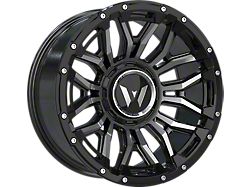 Western Wheels DR74 Black Machined Face Black Insert Beadlock Floating Cap 5-Lug Wheel; 20x10; -12mm Offset (14-21 Tundra)