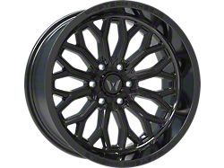 Western Wheels IR08 Gloss Black Milling Spokes 6-Lug Wheel; 20x10; -12mm Offset (22-25 Tundra)