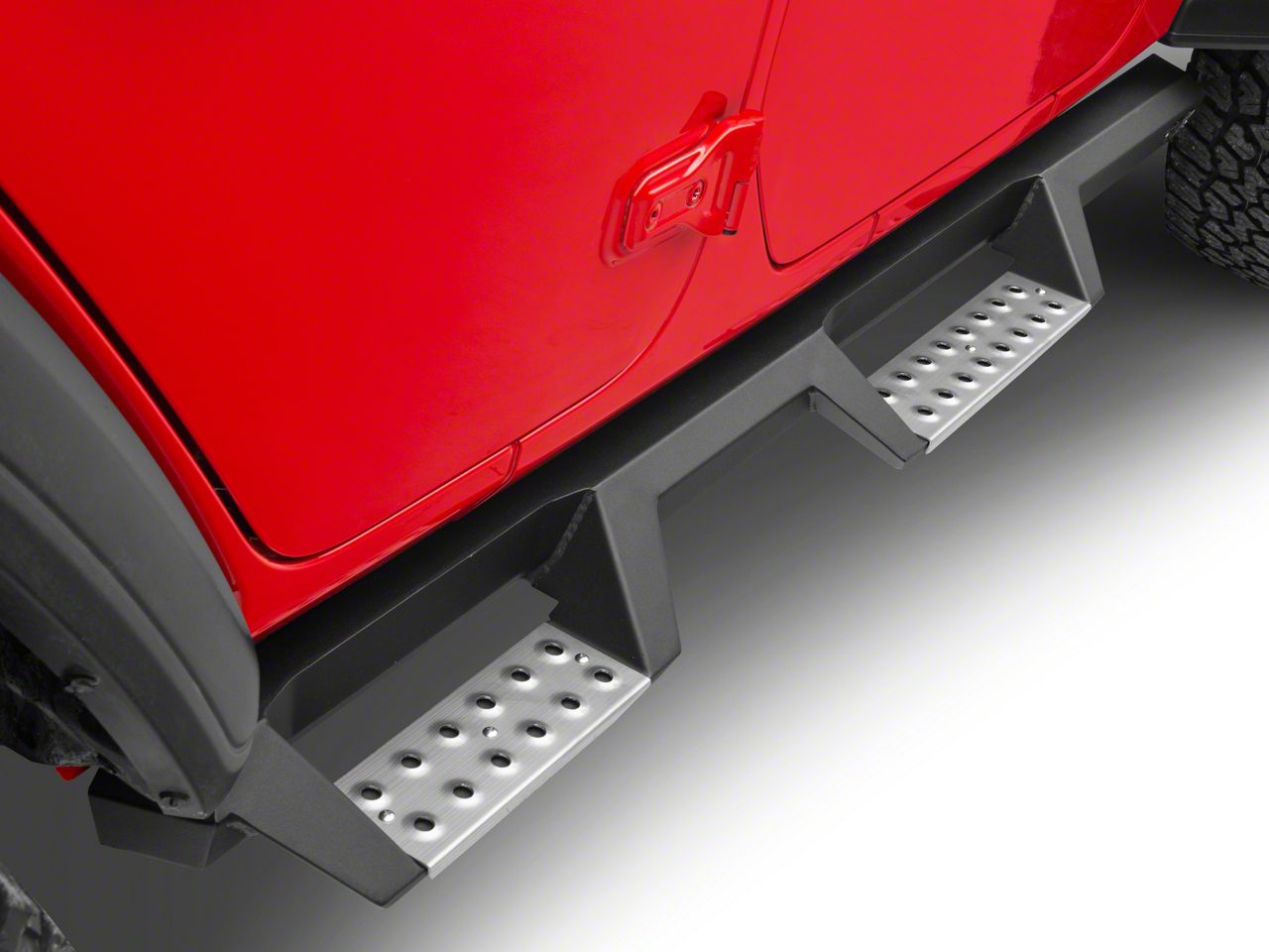 Westin Jeep Wrangler HDX Stainless Drop Nerf Side Step Bars; Textured ...