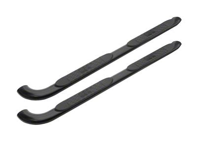 Platinum 4-Inch Oval Side Step Bars; Black (07-21 Tundra Double Cab)