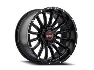 Wicked Offroad W908-B Satin Black 6-Lug Wheel; 20x10; -19mm Offset (04-15 Titan)