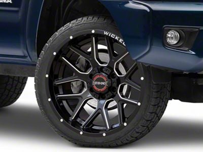 Wicked Offroad W903 Gloss Black Milled 6-Lug Wheel; 22x10; -19mm Offset (05-15 Tacoma)