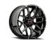 Wicked Offroad W903-B Gloss Black Milled 6-Lug Wheel; 20x10; -19mm Offset (10-24 4Runner)